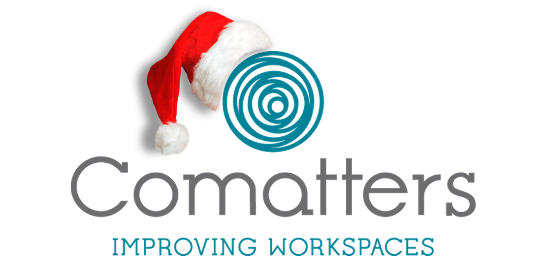 Comatters jaarafsluiting - Comatters logo - improving workspaces