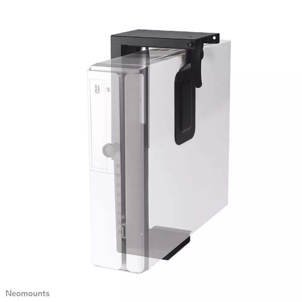 Neomounts PC desk mount houd computer zwevend bij het bureau
