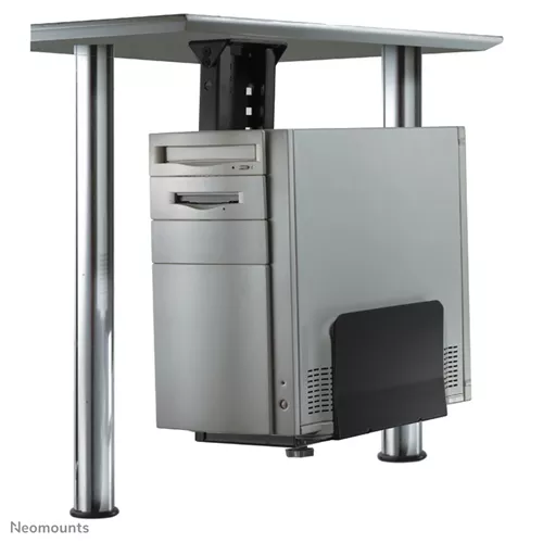 Neomounts PC desk mount houd computer zwevend bij het bureau